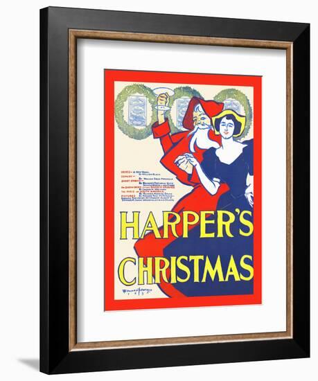 Harper's Christmas-Edward Penfield-Framed Art Print