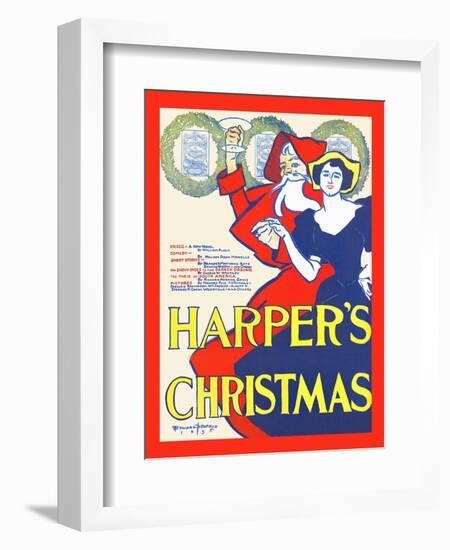 Harper's Christmas-Edward Penfield-Framed Art Print