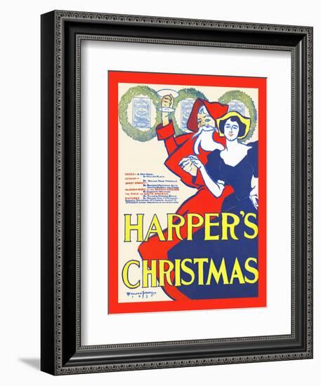 Harper's Christmas-Edward Penfield-Framed Art Print