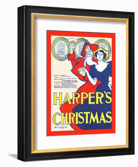 Harper's Christmas-Edward Penfield-Framed Art Print