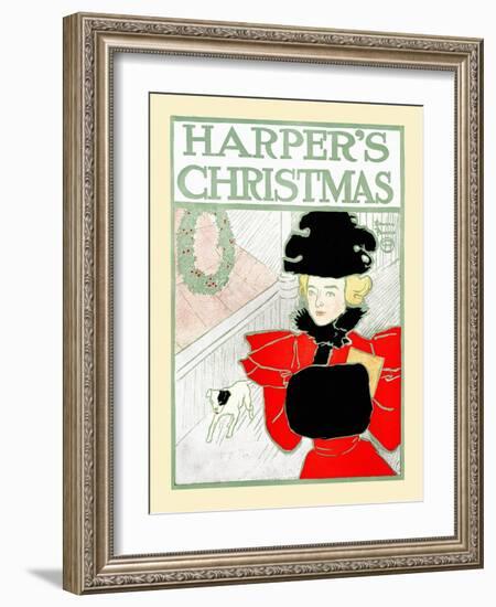 Harper's Christmas-Edward Penfield-Framed Art Print