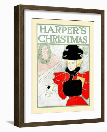 Harper's Christmas-Edward Penfield-Framed Art Print