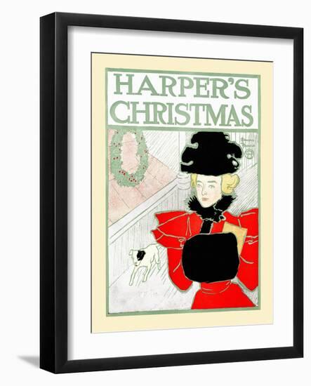 Harper's Christmas-Edward Penfield-Framed Art Print