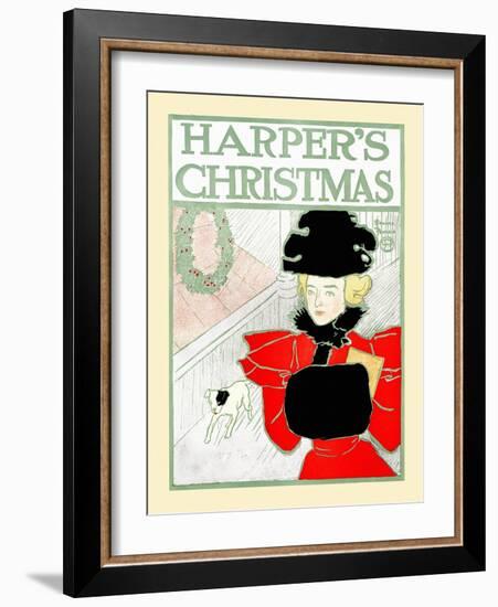 Harper's Christmas-Edward Penfield-Framed Art Print