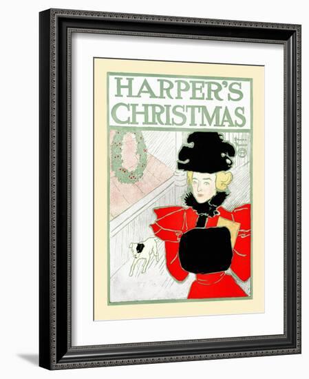 Harper's Christmas-Edward Penfield-Framed Art Print