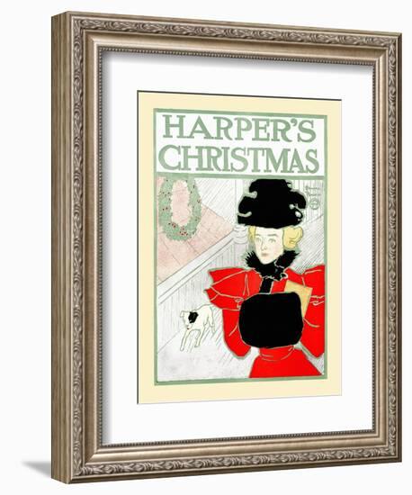 Harper's Christmas-Edward Penfield-Framed Art Print