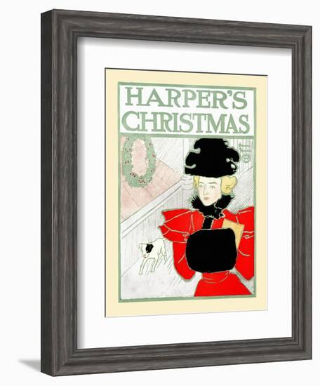 Harper's Christmas-Edward Penfield-Framed Art Print