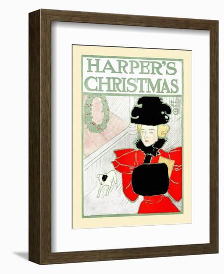 Harper's Christmas-Edward Penfield-Framed Art Print