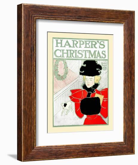 Harper's Christmas-Edward Penfield-Framed Art Print