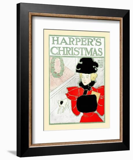 Harper's Christmas-Edward Penfield-Framed Art Print