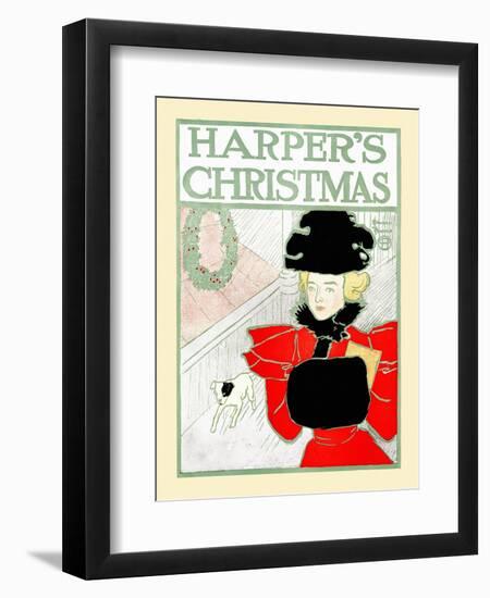 Harper's Christmas-Edward Penfield-Framed Art Print