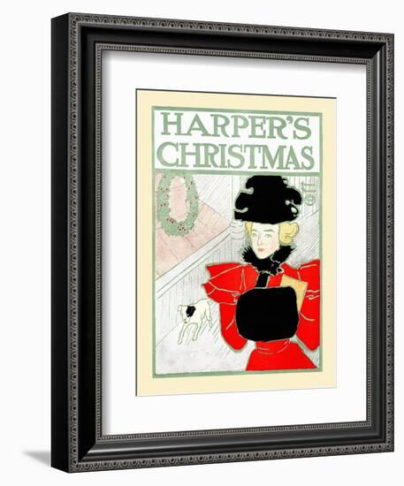 Harper's Christmas-Edward Penfield-Framed Art Print