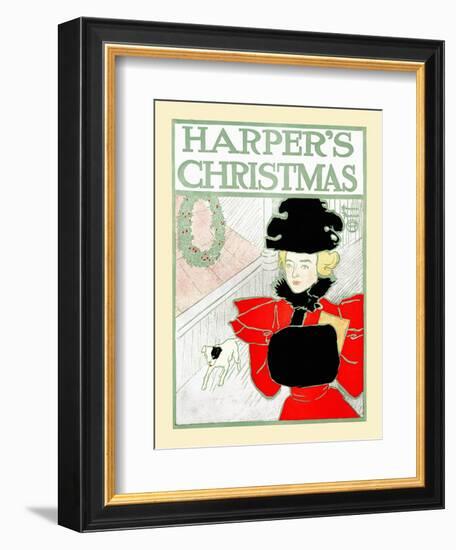 Harper's Christmas-Edward Penfield-Framed Art Print