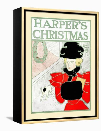 Harper's Christmas-Edward Penfield-Framed Stretched Canvas