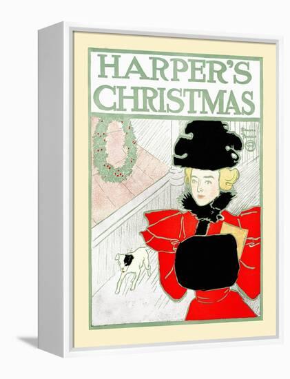 Harper's Christmas-Edward Penfield-Framed Stretched Canvas