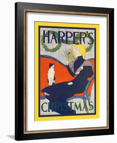 Harper's Christmas-Edward Penfield-Framed Art Print