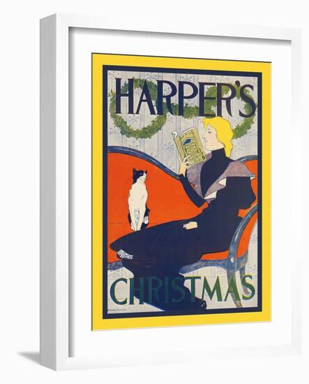 Harper's Christmas-Edward Penfield-Framed Art Print