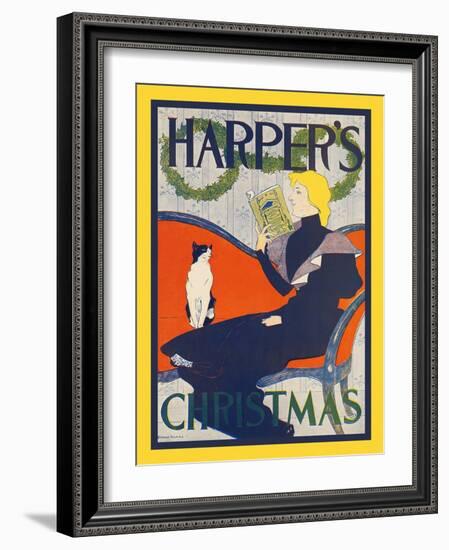 Harper's Christmas-Edward Penfield-Framed Art Print