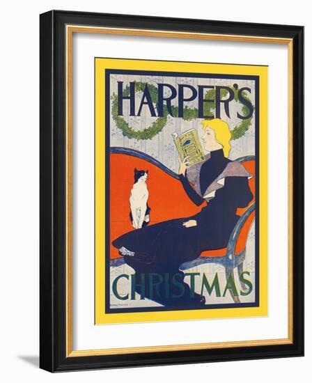 Harper's Christmas-Edward Penfield-Framed Art Print