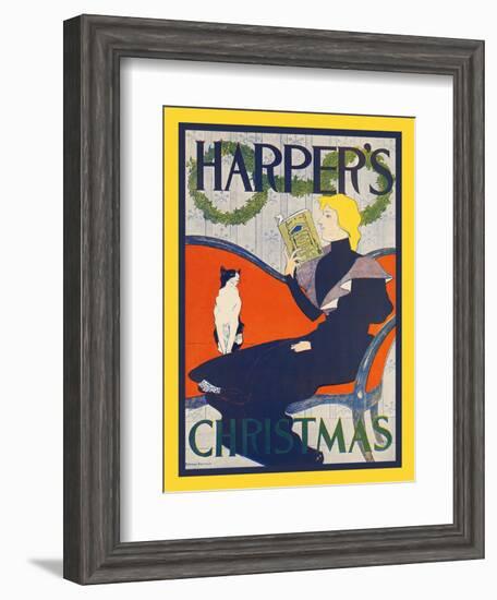 Harper's Christmas-Edward Penfield-Framed Art Print