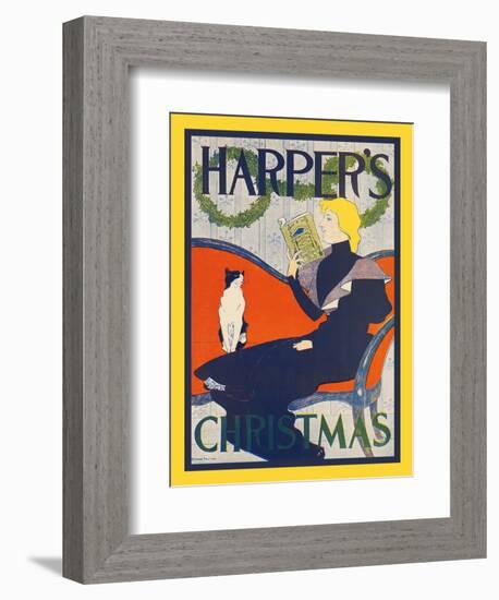 Harper's Christmas-Edward Penfield-Framed Art Print