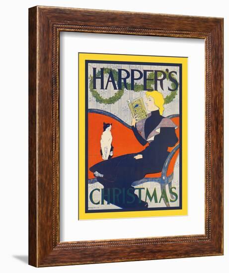 Harper's Christmas-Edward Penfield-Framed Art Print