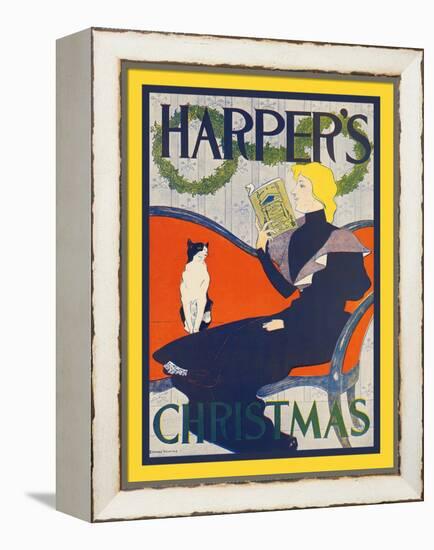 Harper's Christmas-Edward Penfield-Framed Stretched Canvas