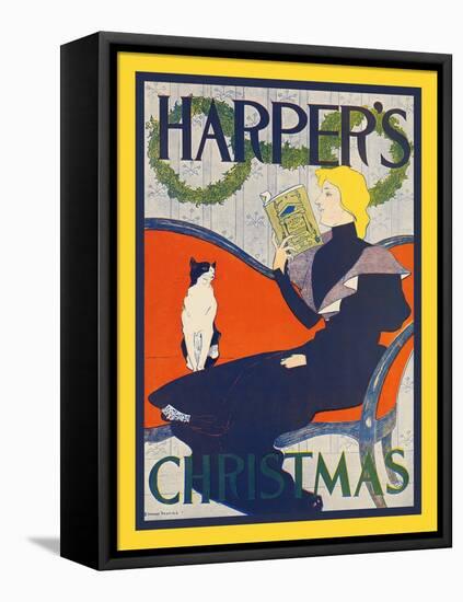 Harper's Christmas-Edward Penfield-Framed Stretched Canvas