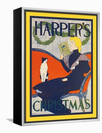 Harper's Christmas-Edward Penfield-Framed Stretched Canvas