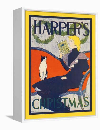 Harper's Christmas-Edward Penfield-Framed Stretched Canvas