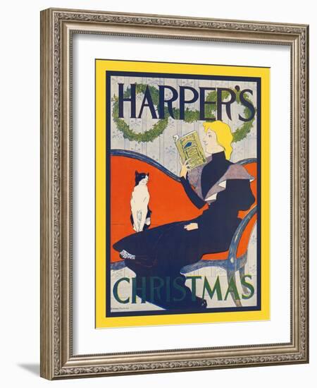 Harper's Christmas-Edward Penfield-Framed Art Print