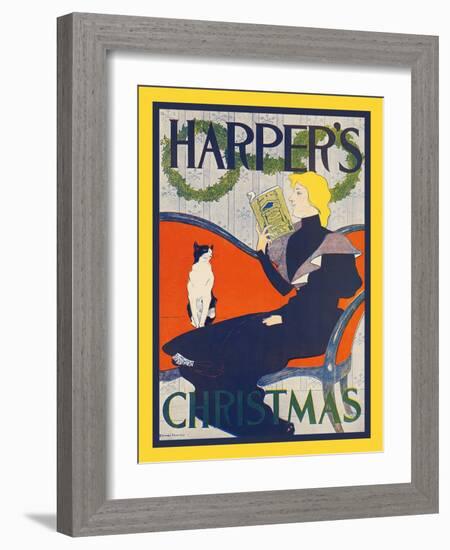 Harper's Christmas-Edward Penfield-Framed Art Print