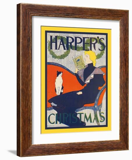 Harper's Christmas-Edward Penfield-Framed Art Print