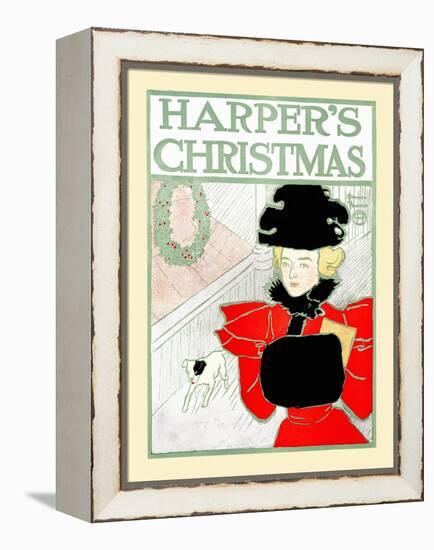 Harper's Christmas-Edward Penfield-Framed Stretched Canvas