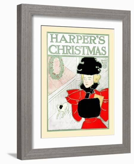 Harper's Christmas-Edward Penfield-Framed Art Print