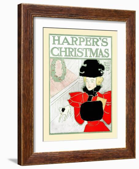 Harper's Christmas-Edward Penfield-Framed Art Print