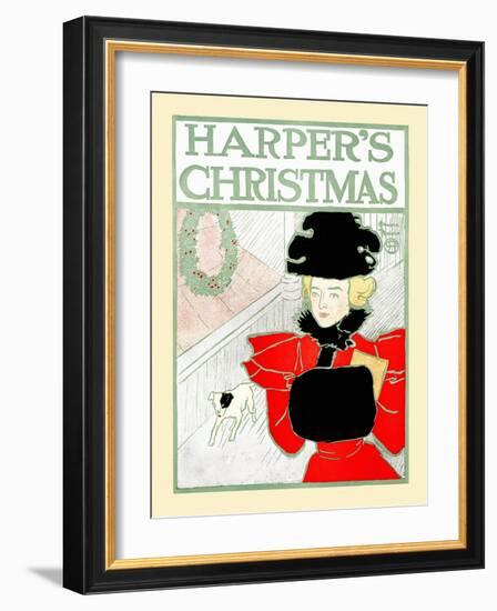 Harper's Christmas-Edward Penfield-Framed Art Print