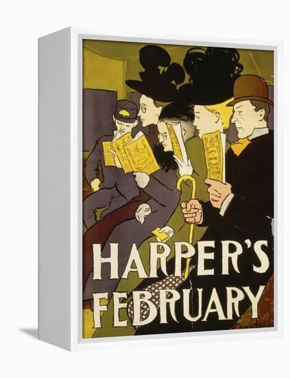 Harper's February, 1897-Edward Penfield-Framed Premier Image Canvas