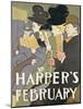 Harper's February, 1897-Edward Penfield-Mounted Giclee Print