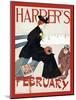 Harper's February-Edward Penfield-Mounted Art Print