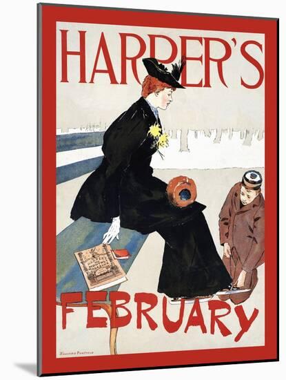 Harper's February-Edward Penfield-Mounted Art Print