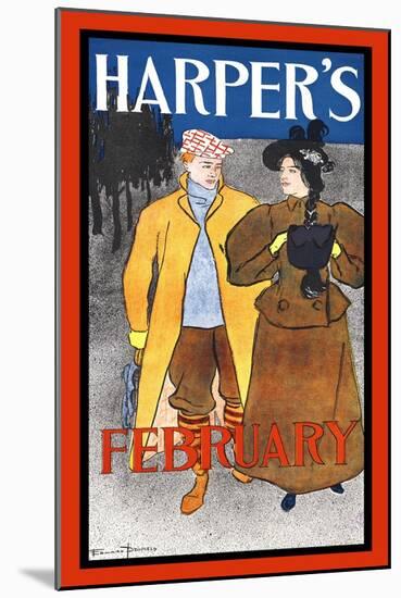 Harper's February-Edward Penfield-Mounted Art Print