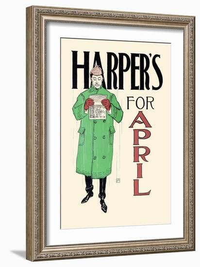 Harper's For April-Edward Penfield-Framed Art Print