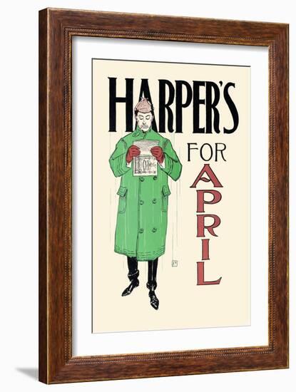 Harper's For April-Edward Penfield-Framed Art Print