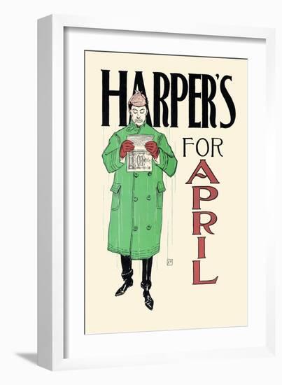 Harper's For April-Edward Penfield-Framed Art Print