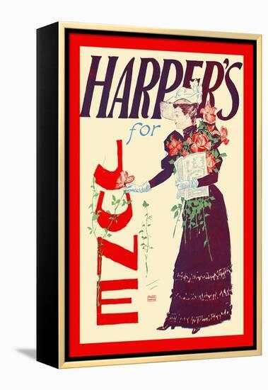 Harper's for June-Edward Penfield-Framed Stretched Canvas