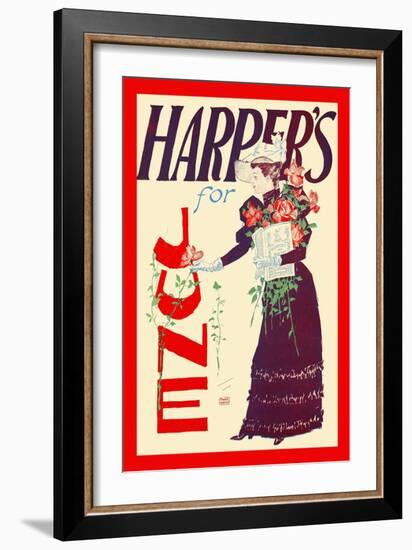 Harper's for June-Edward Penfield-Framed Art Print