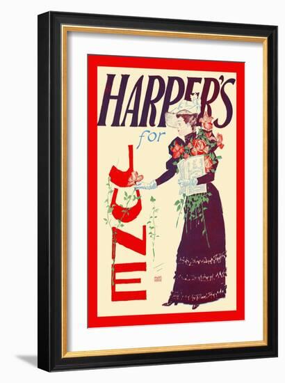 Harper's for June-Edward Penfield-Framed Art Print