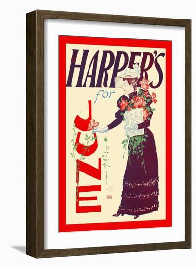 Harper's For June-Edward Penfield-Framed Art Print