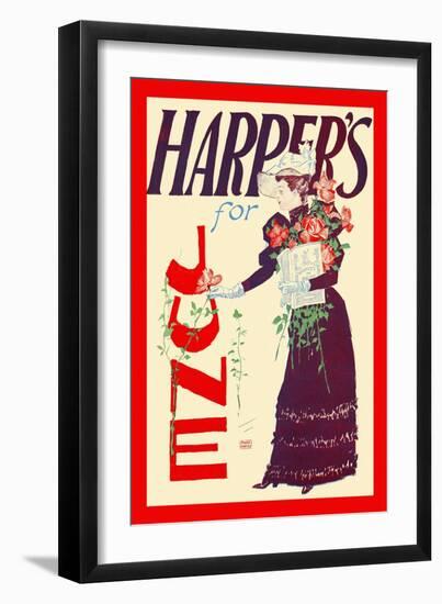 Harper's For June-Edward Penfield-Framed Art Print
